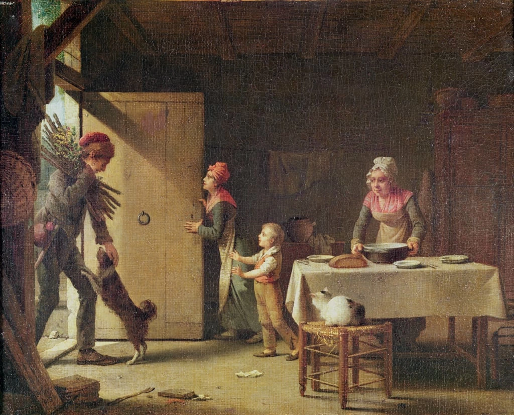  23-Michel Martin Drolling-La famiglia contadina, 1815-Musee des Beaux-Arts, Strasbourg 